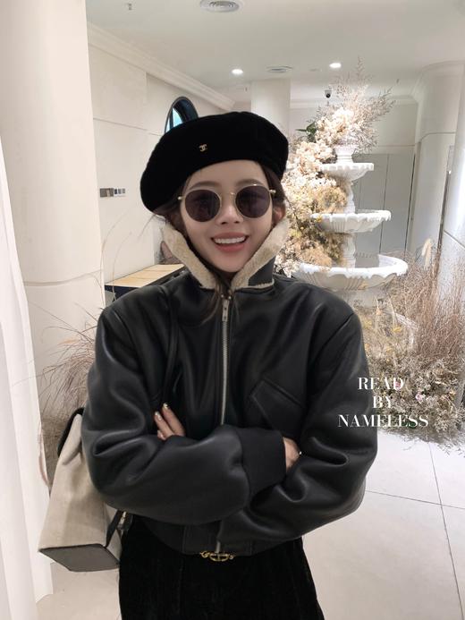 Read Nameless /羊羔毛皮夹克皮衣+丝绒直筒裤 商品图5