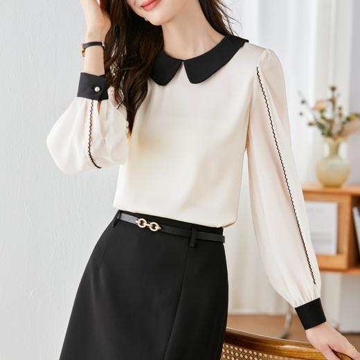 娃娃领长袖雪纺衫，时尚气质显瘦上衣洋气小衫SYG-6023 商品图6