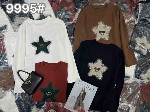 女五角星订标长袖T9995 商品图0