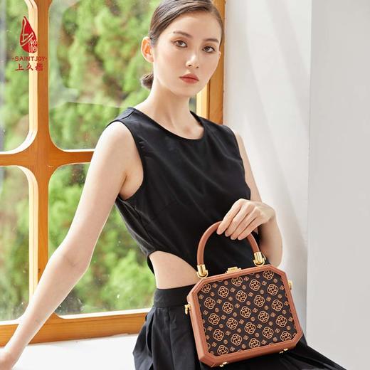SAINTJOY/上久楷 宋锦女式拎包   上久福钱 BWS23A0201 商品图2