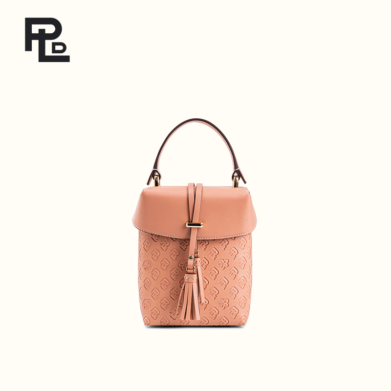 保兰德PLD东方雅奢经典系列头层牛皮女包流苏包斜挎包单肩包手机包体制内中国包