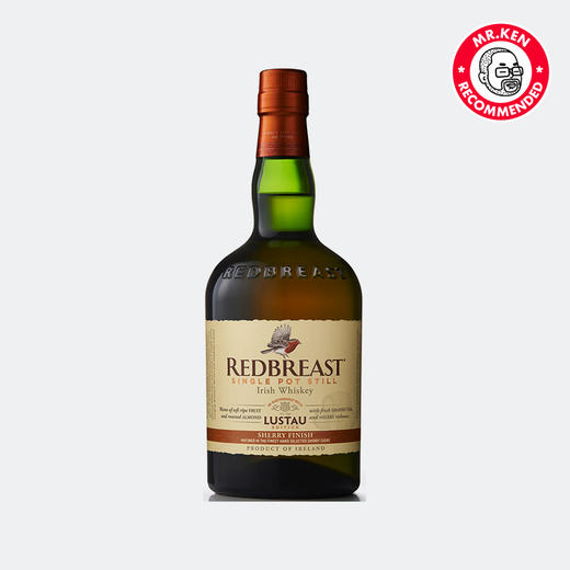 知更鸟（Redbreast）卢士涛雪莉桶单一壶式爱尔兰威士忌 商品图2