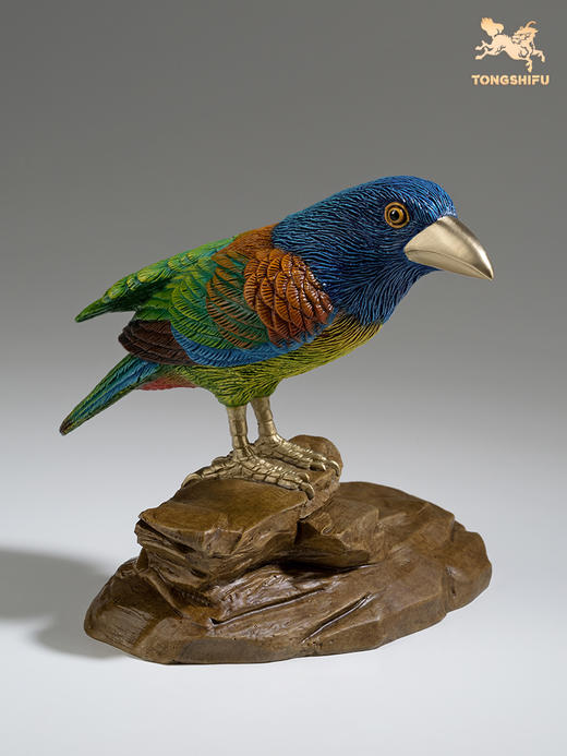 铜师傅 铜摆件《铜师傅百鸟集》之大拟啄木鸟 家居饰品 桌面摆件 商品图1