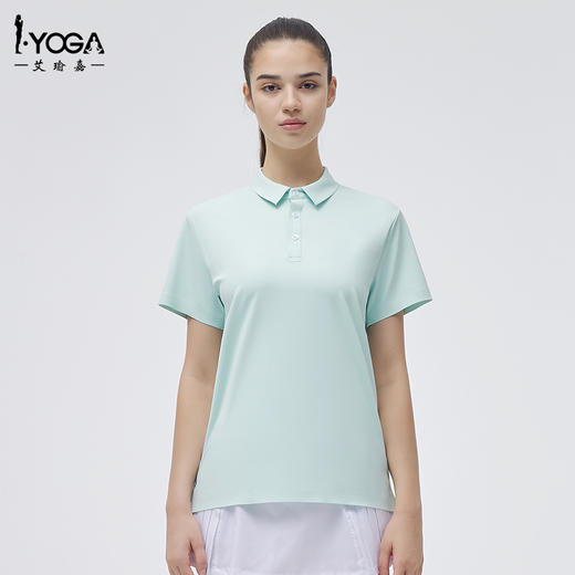 IYOGA短袖POLO衫休闲翻领运动跑步男女同款上衣MT017 商品图4
