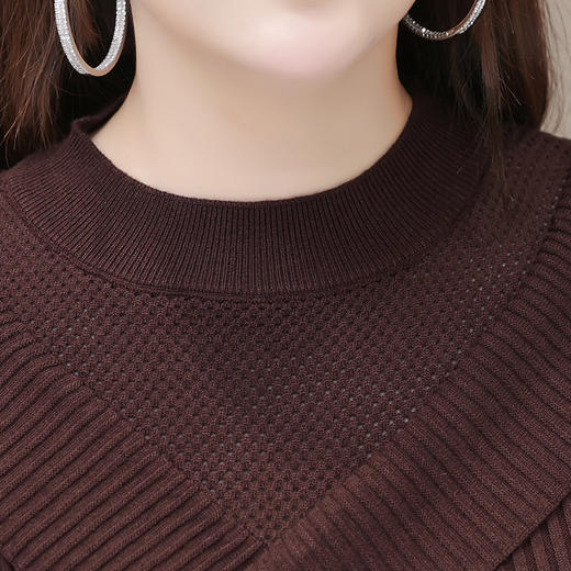 气质拼结印花裙打底外穿A字裙，假两件针织连衣裙QYM-ZM-BQC7706-Y 商品图3