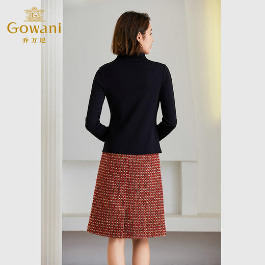 乔万尼冬季新款上衣三醋酸丝绒立领设计ET4C835 商品图3