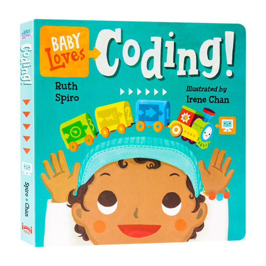 小火车和编码 英文原版 Baby Loves Coding 萌萌的科学系列 幼儿英语启蒙亲子读物 STEAM体系 科普知识百科图画书 英文版进口书籍 商品图0