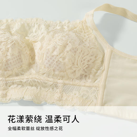 雅黛俪大胸显小内衣女夏季薄款蕾丝防走光防下垂收副乳无钢圈文胸 商品图7