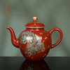 矾红地五彩描金招财进宝貔貅纹春光壶 商品缩略图0