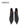 westory2023年秋季新品欧美优雅气质尖头靴中跟短靴女靴S23DS83521 商品缩略图2