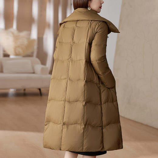 TC 52395907加厚羽绒服过膝长款时尚韩版洋气显瘦白鸭绒外套 商品图4