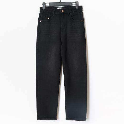 【法棍裤】直筒弹力九分毛边牛仔裤显瘦显高显腿长 加绒款 商品图3