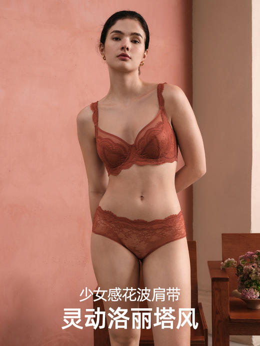 HSIA遐全罩杯内衣女【小皇冠】防下垂性感镂空轻薄大胸显小文胸 商品图4