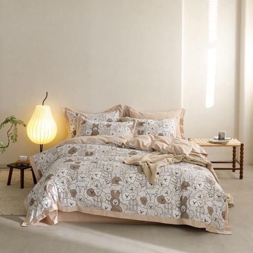 顶柔 全棉印花磨毛四件套（220cm*240cm）[福利品] 商品图5