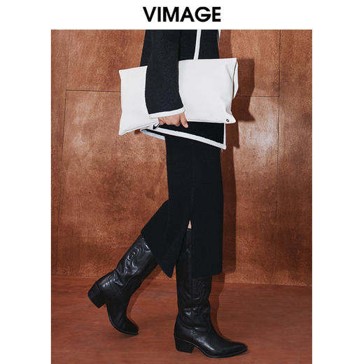 VIMAGE纬漫纪冬季新款时尚修身显瘦洋气半身裙V2001624 商品图7