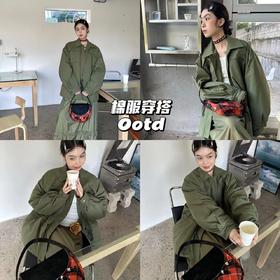 新品上身 | 棉服穿搭来啦，军绿色上身好显白啊！✋
