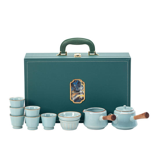 晴川侧把壶功夫茶具套装礼盒装高档礼品 商品图4