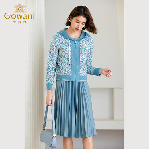 乔万尼冬季新款针织衫外套绵羊毛开衫上衣ET4M955 商品图2