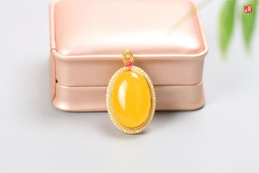 【星宇】蜜蜡吊坠，925银镶 商品图1