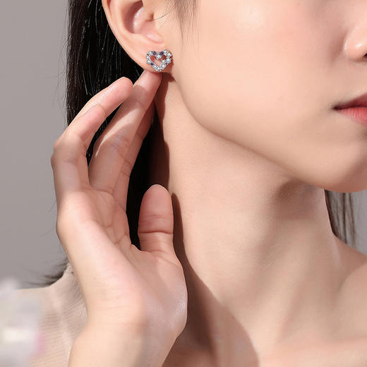 【荆棘爱心】925纯银心形耳饰【JHY-E000418M】 商品图1