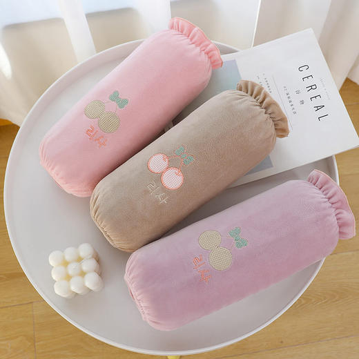 「9.9元包邮！数色可选」秋冬新款袖套女学生可爱绣花套袖长款办公女士袖头卡通毛绒护袖配饰 商品图1