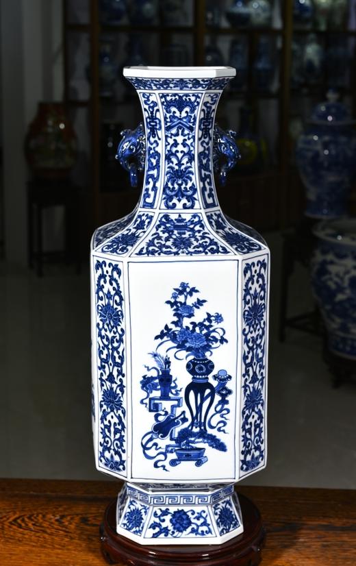 青花博古纹八方镶器 商品图0