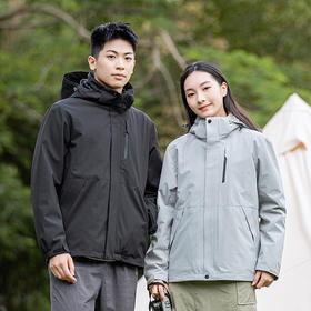 【1件顶6件！】WENHOUU杜邦三防三合一侣行衣 可拆卸秋冬加绒防风防水户外服男女同款 科技面料，防风防水防油防污；抗静电摇粒绒内胆，蓄热锁温抗寒；可拆卸设计，轻
