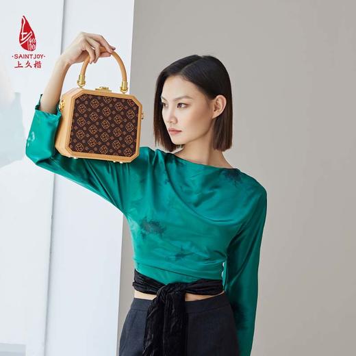 SAINTJOY/上久楷 宋锦女式拎包   上久福钱 BWS23A0201 商品图5