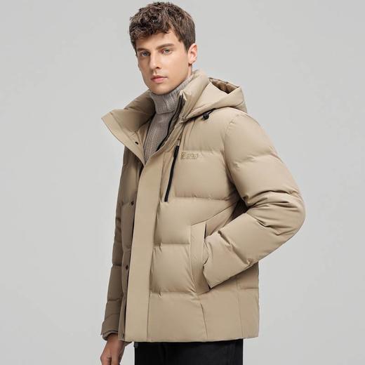 圣得西男装鹅绒保暖时尚印花连帽加厚羽绒服2362942739 商品图1