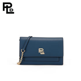 保兰德PLD东方雅奢经典系列单肩斜链条包小方包头层牛皮通勤必备女包