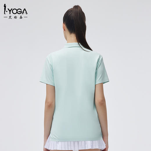 IYOGA短袖POLO衫休闲翻领运动跑步男女同款上衣MT017 商品图3