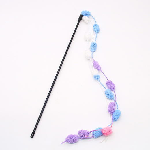 棉花糖逗猫棒带铃铛 杆长50cm 耐咬自嗨猫玩具 商品图7