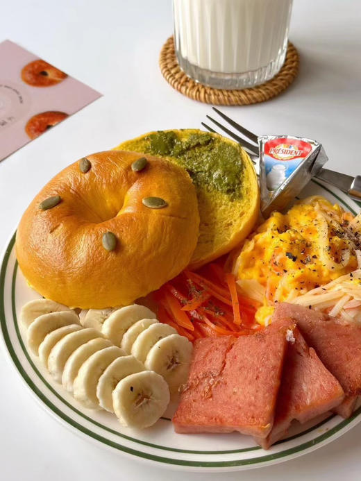 ‼️【下单满68元送1个，辣皮子米包1.3日🔚】（江浙沪满58元包邮/外省满88元包邮）低卡无油高品质贝果/碱水棒/红糖核桃肉桂卷/欧包/恰巴塔/米面包/黄油汉堡胚 商品图0