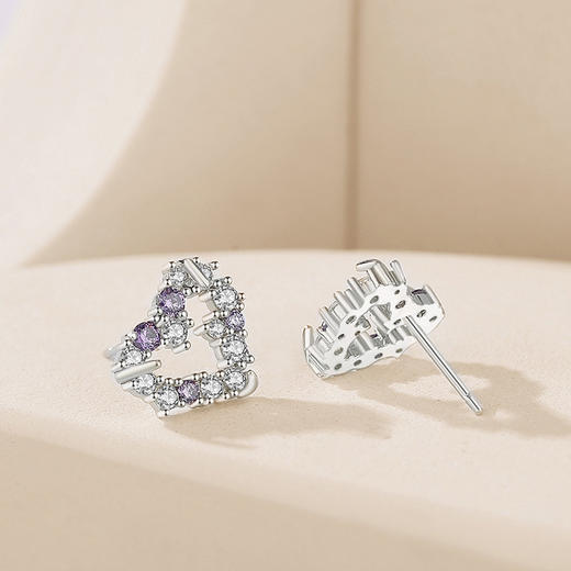 【荆棘爱心】925纯银心形耳饰【JHY-E000418M】 商品图2