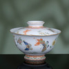 古彩描金蝶恋花盖碗 商品缩略图1