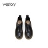 westory2023年秋季新品方跟绒布里复古休闲短靴切尔西靴女靴S23DS83431 商品缩略图3