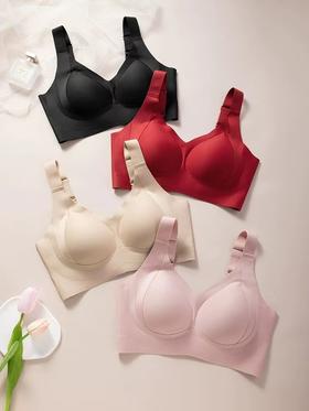 【强烈推荐】可调节肩带  防下垂大胸显小文胸内衣 红色新年【按身高+体重选尺码，卡码拍小】（建议手洗）#2305