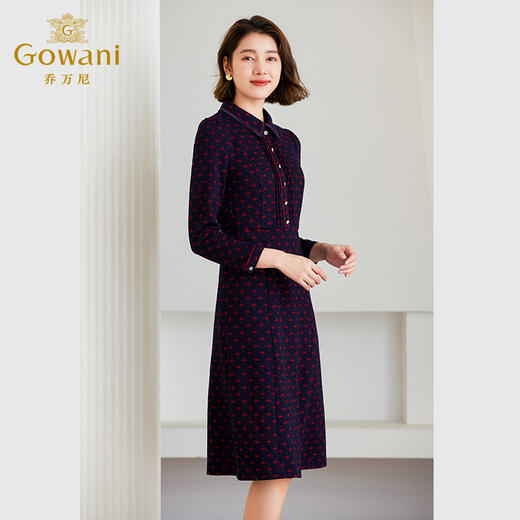 乔万尼秋冬连衣裙新款针织长袖收腰裙ET4E875 商品图2