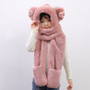 「三合一款！五色可选」儿童卡通围巾帽子三合一保暖连帽围脖可爱小孩手套一体围巾配饰 商品缩略图2