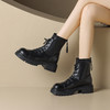 ZHR马丁靴女2023秋季新款英伦风烟筒靴厚底率性风潮酷马丁靴 商品缩略图1