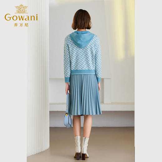 乔万尼冬季新款针织衫外套绵羊毛开衫上衣ET4M955 商品图4