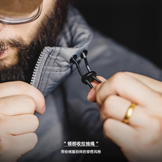 工装优选 3M新雪丽半拉链棉衣立领贝壳纹绗缝套头保暖棉服外套男冬 商品图2