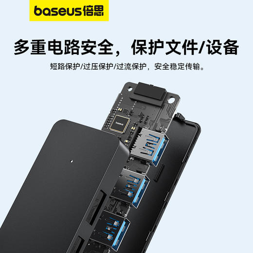 【69元3件】倍思 超享系列 四合一 HUB Lite USBA to USB3.0*4 商品图3