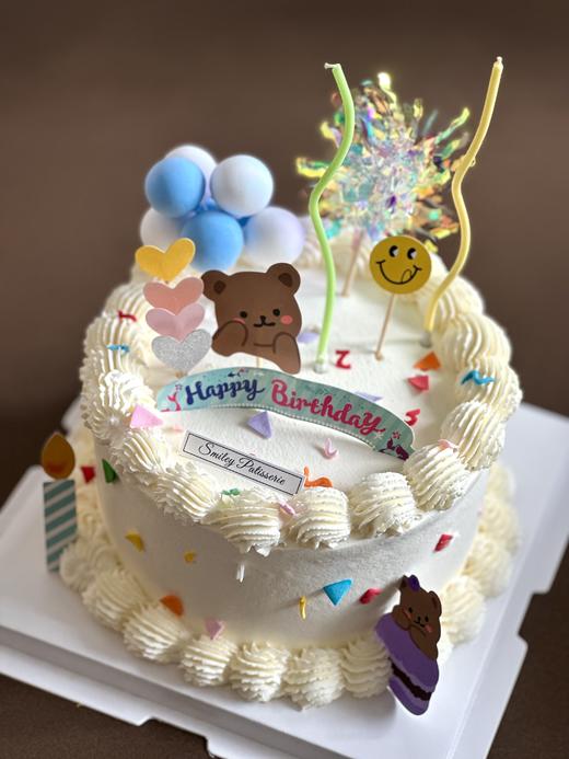 简约奶油蛋糕 | 鲜果原味奶油 - 小熊一家（小熊装饰样式随机） 商品图1