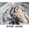 【大彩图】孟祥顺工笔画白描底稿斗方《老虎头》临摹勾线动物线稿A639 商品缩略图4