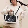 大英博物馆 盖亚·安德森猫和她的朋友们系列 羊羔毛拼色休闲手提斜挎包 商品缩略图3