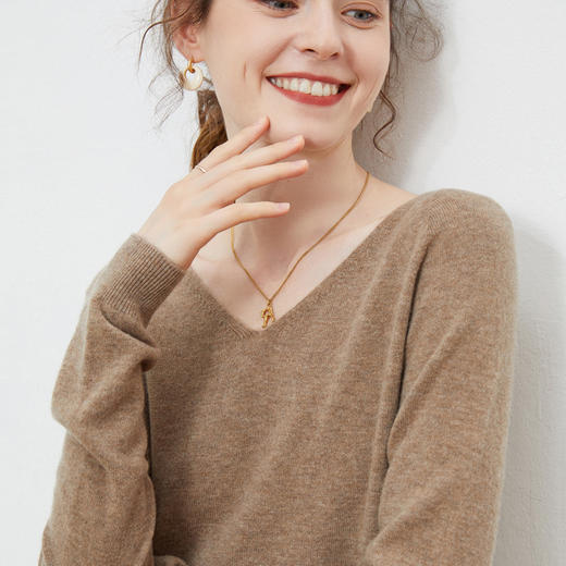 【反季特惠 纯羊毛】SIIJJEYY 枝辑 女士一线成衣V领堆堆领镂空圆领半高领羊毛衫 商品图4