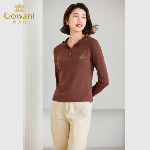 Gowani乔万尼冬季新款上衣商场同款连帽减龄设计ET4C820805 商品图2