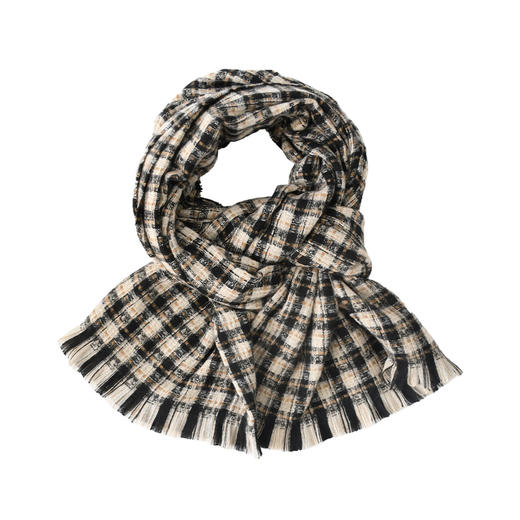 「五款配色！ins风」韩版格子冬季围巾 女冬天保暖围脖披肩配饰 商品图4