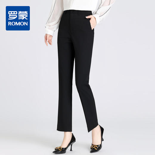 【商务通勤】罗蒙四季款女式西裤舒适日常职场百搭干练气质长裤西裤女 商品图1